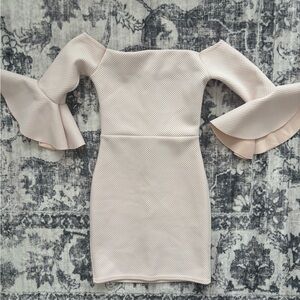 Misguided  Off-Shoulder Dress with flared sleeves